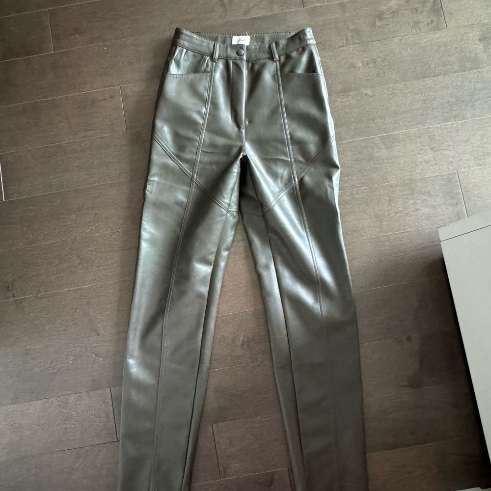 Wilfred Rebel Gray Faux Leather Pants
